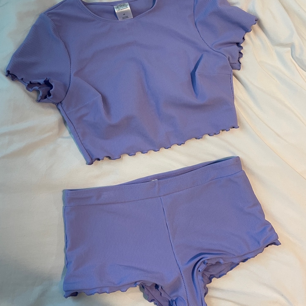 Wild Fable Swim Ruffle Ribbed - Picture 4 of 4